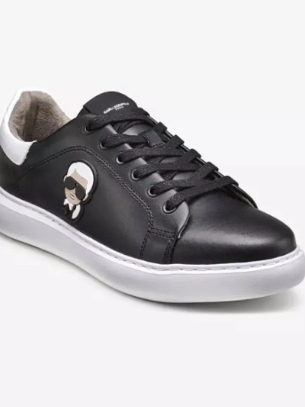 Karl Lagerfeld Paris Mens Sneakers Karl Head Black LF1S1107 Size 12M NEW